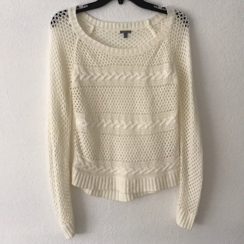 Cream knit sweater from Charlotte Russe